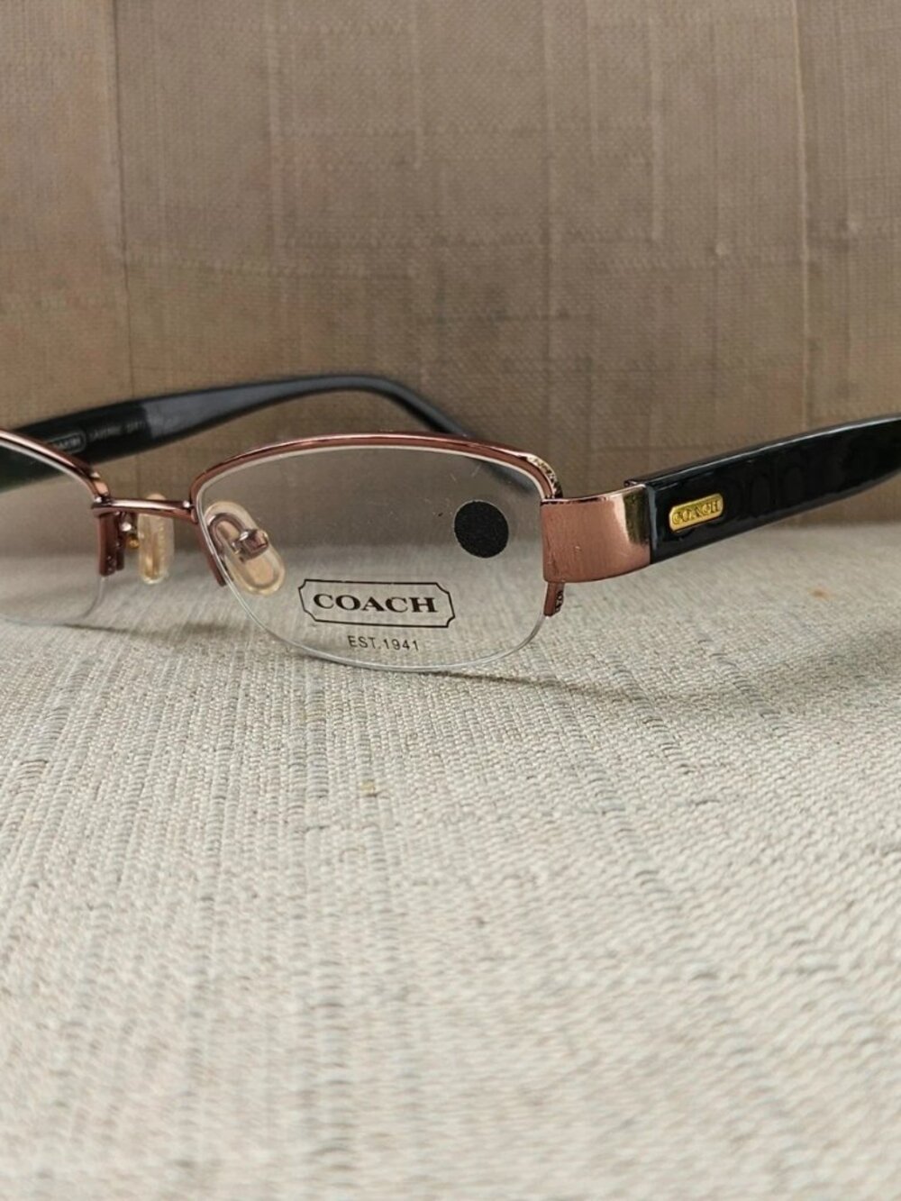 New Coach Women Glasses Frame Eyewear LAVERNE 247 TAN Half Rim Eyeglasses - Picture 3 of 13